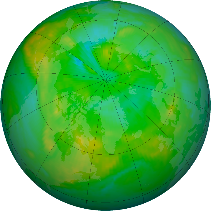 Arctic ozone map for 26 July 1998